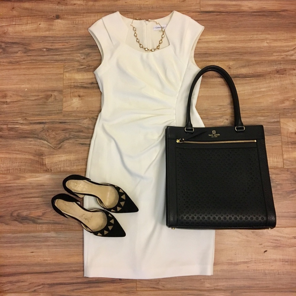 White Calvin Klein business dress